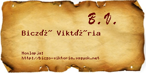 Biczó Viktória névjegykártya